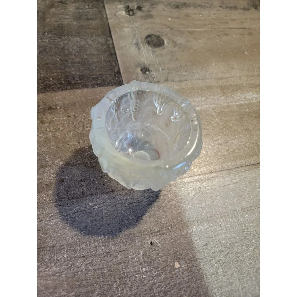 Frosted tea light holder‎ icicle decor xmas